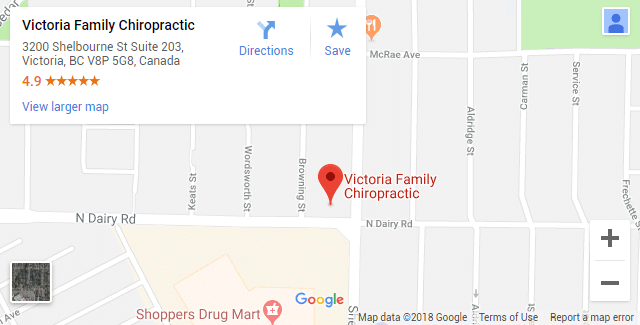 Victoria BC Chiropractic Map